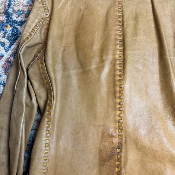 Vintage 1920s Gita Leather MFG Cow Hide Leather Jacket Small - Picture 9 of 12